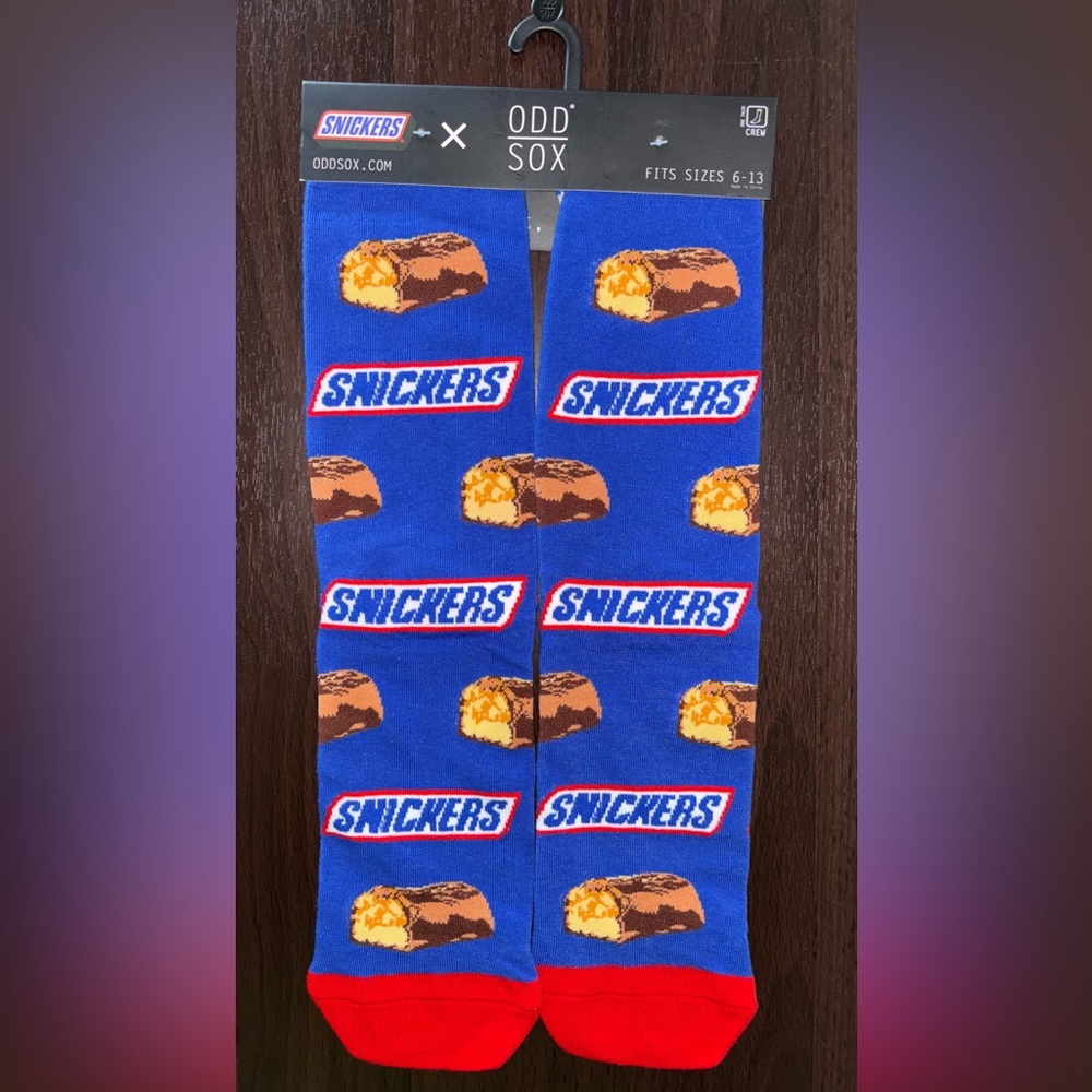 SNICKERS ODD SOX NOVELTY CREW SOCKS NWT MEN’S SHOE SIZE 6-13